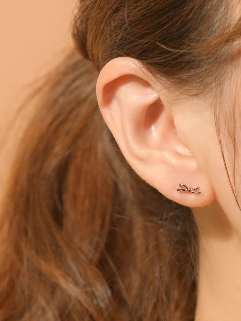 14K Gold Angel Ribbon Cartilage Earring 20G18G16G - Image 11