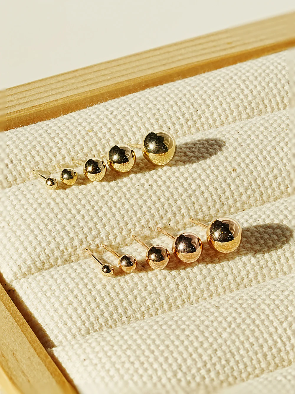 14K Gold Ball Stud Earring 3mm,4mm,5mm,6mm - Image 6