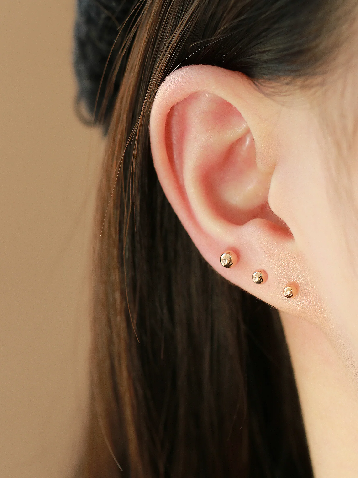 14K Gold Ball Stud Earring 3mm,4mm,5mm,6mm - Image 9
