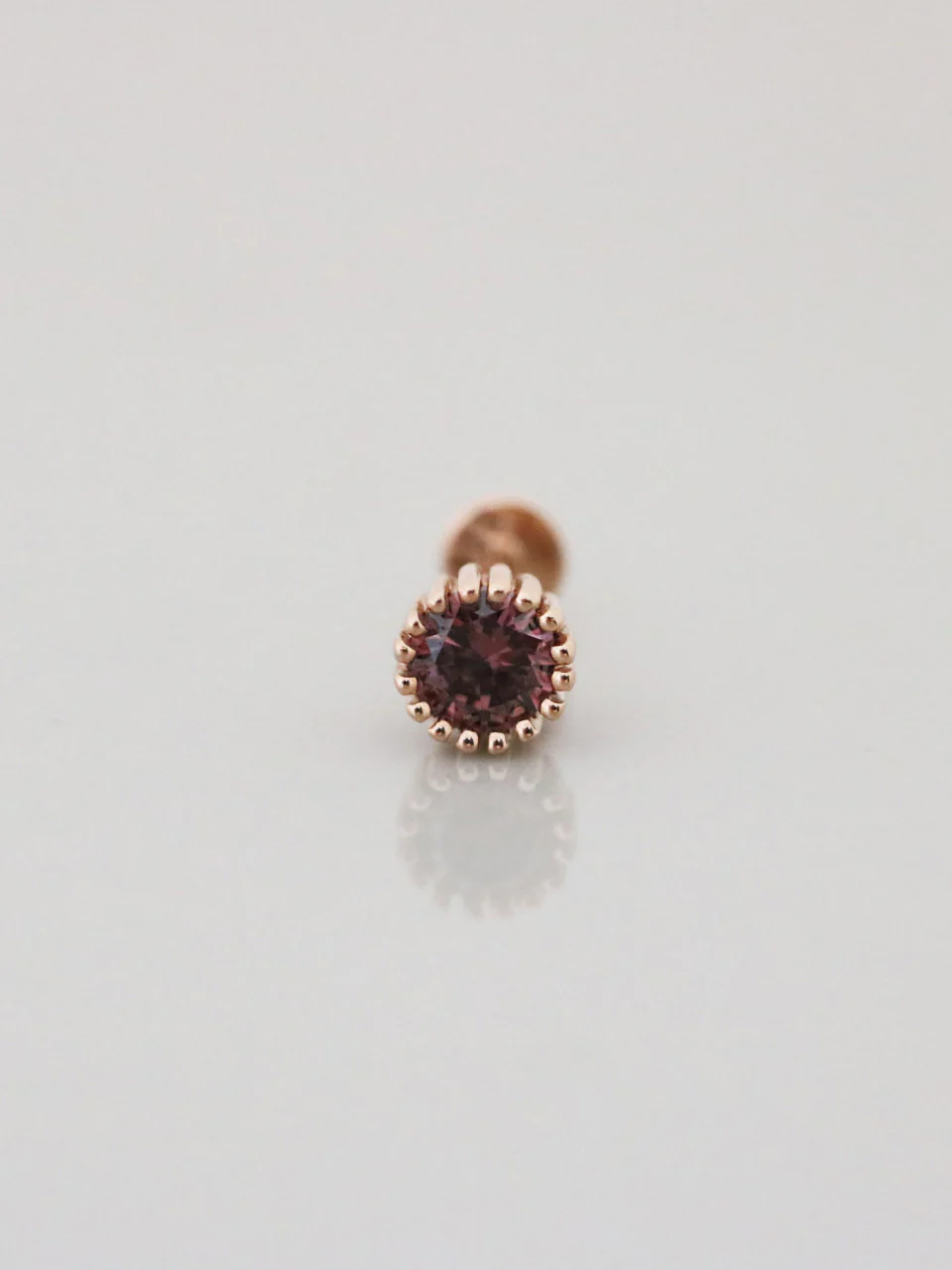 14K Gold Colorful Cubic Labret Piercing 18G16G - Image 4