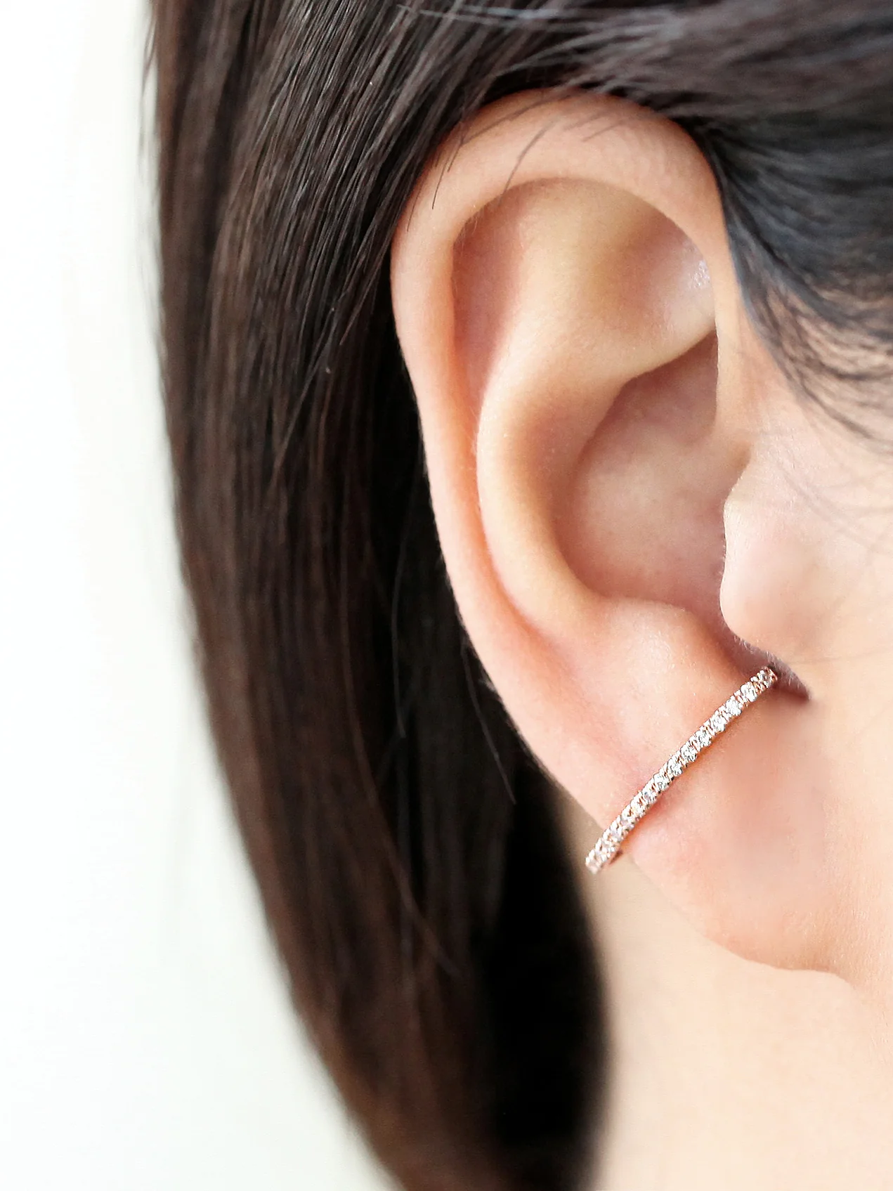 14K Gold Cubic ear cuff wrap earring 20g - Image 8