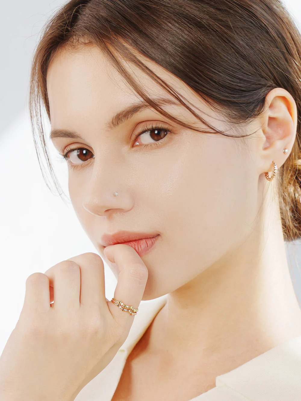 14K Gold Daily Cubic Nose Piercing 20G - Image 6