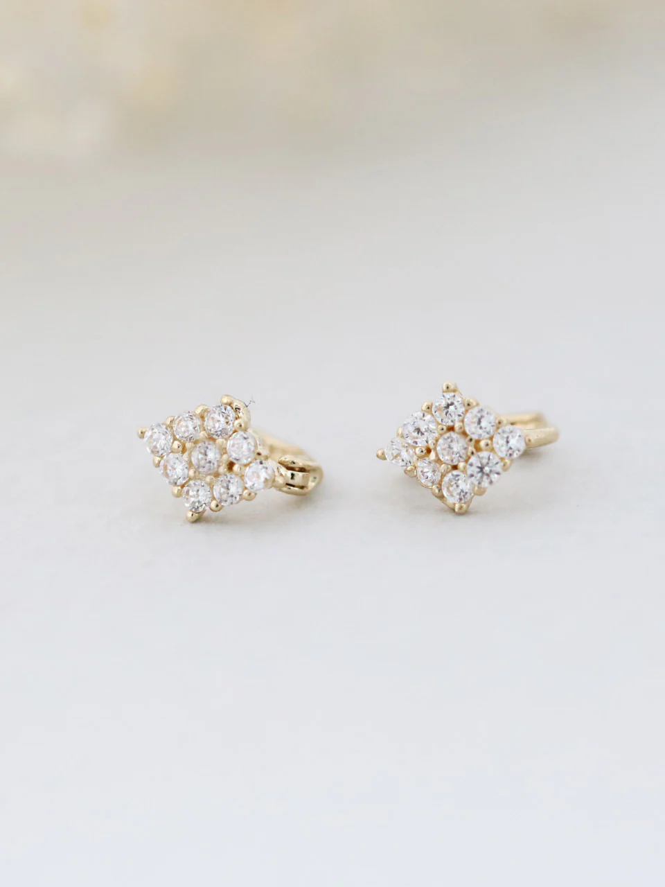 14K Gold Diamond Cartilage Hoop Earring - Image 7