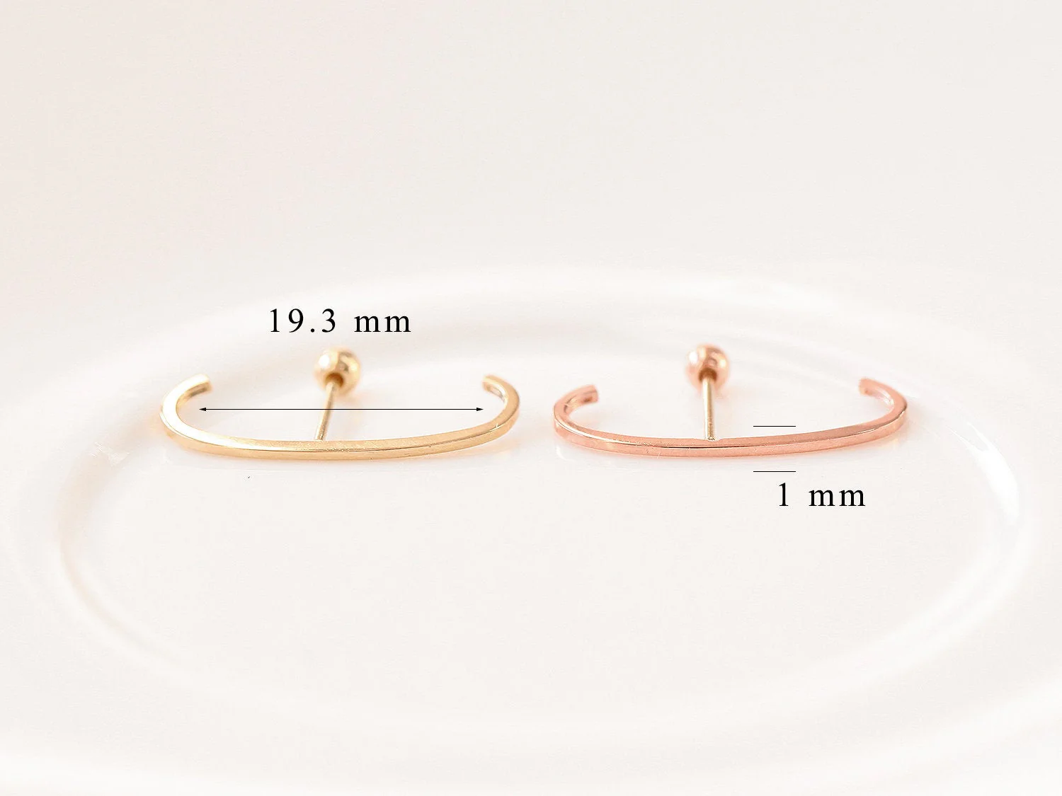 14K Gold Plain Ear Cuff Wrap Cartilage Earring 20G - Image 10