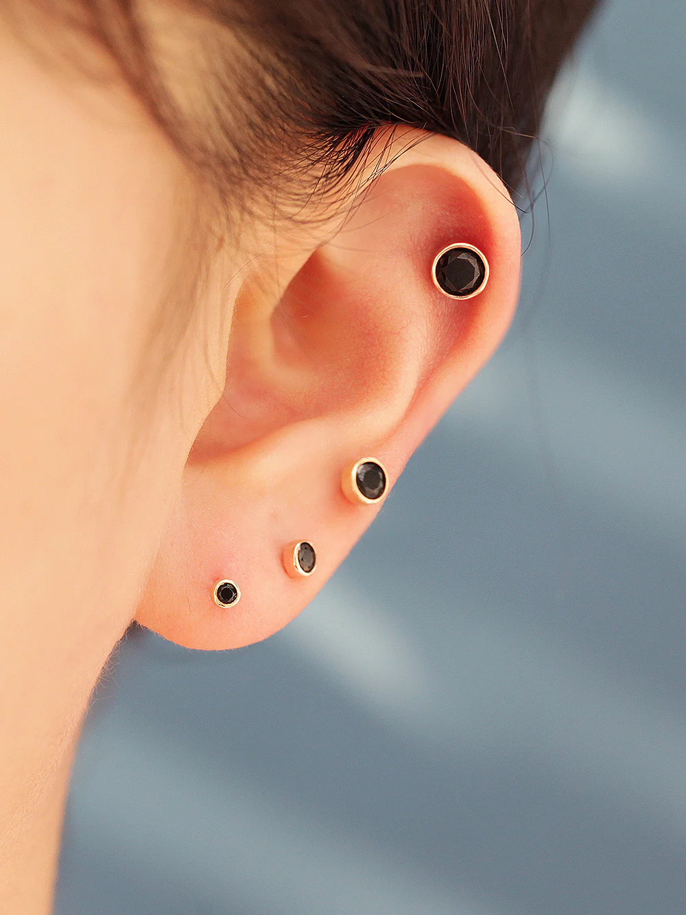 14K Gold Minimal Cubic Cartilage Earring 20g18g - Image 4