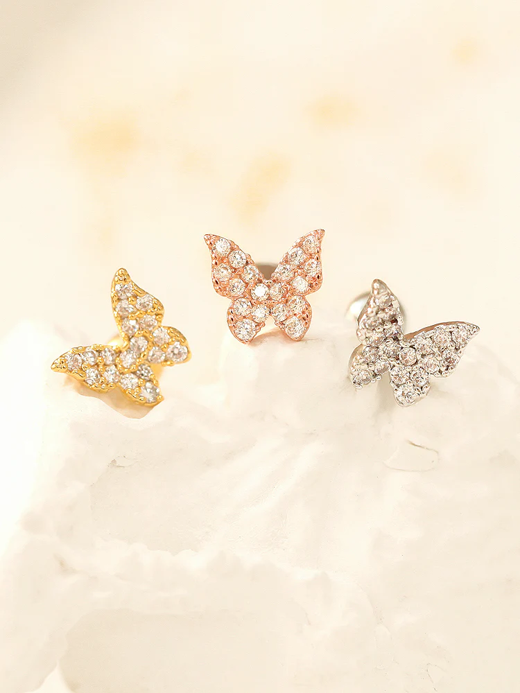 Bling Cubic Butterfly Cartilage earring - Image 3