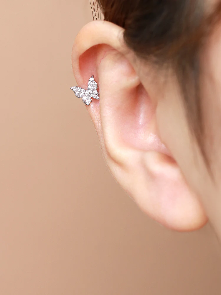 Bling Cubic Butterfly Cartilage earring - Image 5